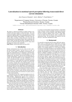 Lateralization in emotional speech perception following transcranial