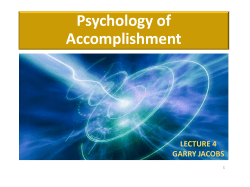 Psychology of Accomplishment &ndash; GJ4