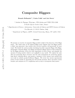 Composite Higgses - at www.arxiv.org.