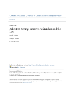 Ballot Box Zoning: Initiative, Referendum and the Law