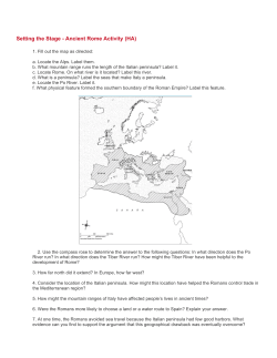 Setting the Stage - Ancient Rome Activity (HA)