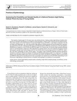 Assessing the Feasibility and Sample Quality of a National Random
