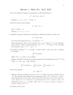 Review 1, Math 311, Fall 2014