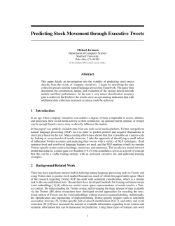 Predicting Stock Movement through Executive Tweets