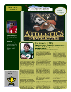 Athletics Newsletter - Issue 1