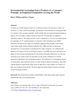 Environmental Accounting from a Producer or a Consumer