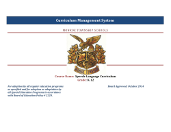 Speech - Monroe Township School District