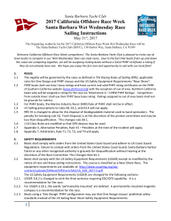 Sailing Instructions - California Offshore Race Week