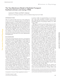 The Two-Membrane Model of Epithelial Transport