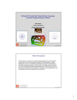1 Using the Processing Programming Language
