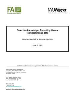 Selective knowledge: Reporting biases in