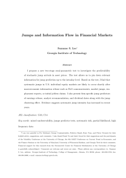 Jumps and Information Flow in Financial Markets