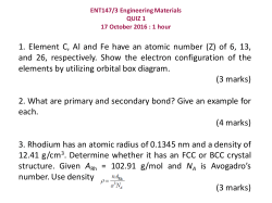 1. Element C, Al and Fe have an atomic number (Z) of 6, 13, and 26