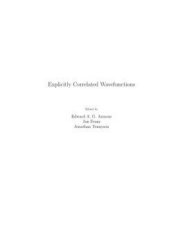 Explicitly Correlated Wavefunctions