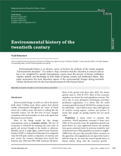 Environmental history of the twentieth century