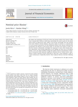 Nominal price illusion - Fisher College of Business