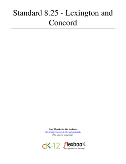 1 Standard 8.25 - Lexington and Concord