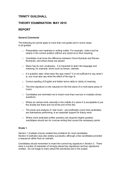 Theory Report - Trinity College London