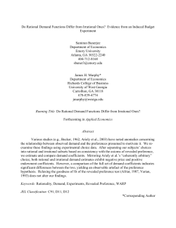 Do Rational Demand Estimates Differ From Irrational Ones?