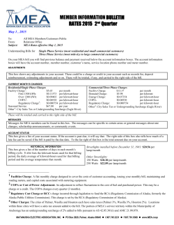 member information - Matanuska Electric Association