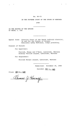 No. 80-72 IN THE SUPREME COURT OF THE