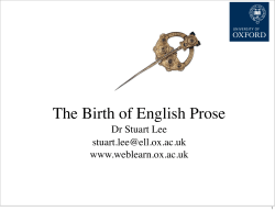 Old English Prose