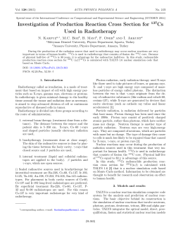 Investigation of Production Reaction Cross Section for 137Cs Used