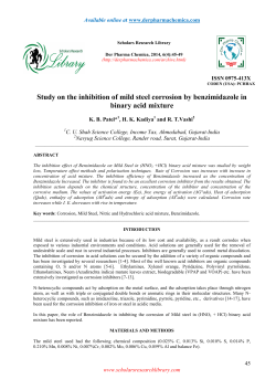 Study on the inhibition of mild steel corrosion by benzimidazole in