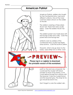 Patriot Soldier - Super Teacher Worksheets