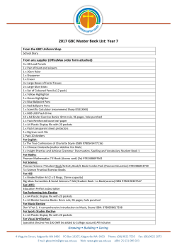 Year 7 - Goldfields Baptist College