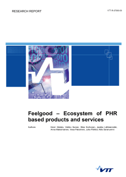 Feelgood – Ecosystem of PHR based products