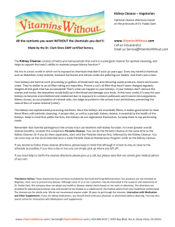 Kidney Cleanse &ndash; Vegetarian All the nutrients you want WITHOUT