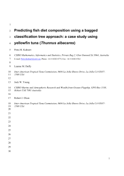 Predicting fish diet composition using a bagged classification tree