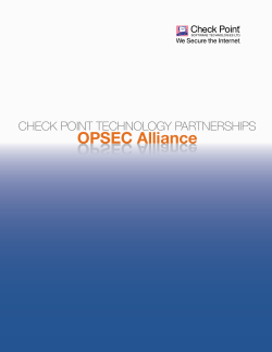 OPSEC Alliance - Check Point Software