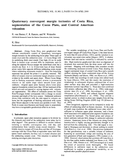 Quaternary convergent margin tectonics of Costa Rica
