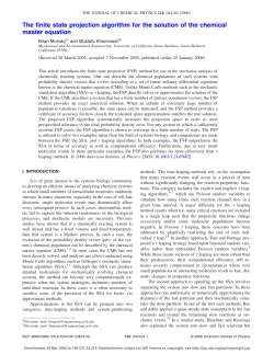 The finite state projection algorithm for the solution of the chemical