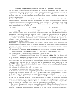 Modeling the proximate/obviative contrast in Algonquian languages