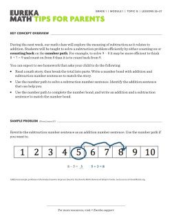 Rewrite the subtraction number sentence as an addition number