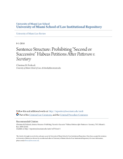 Sentence Structure: Prohibiting “Second or Successive” Habeas