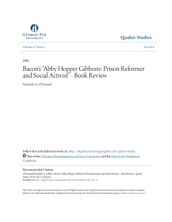 Bacon`s "Abby Hopper Gibbons: Prison Reformer and Social Activist