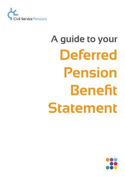 Deferred Benefit Statement Guide