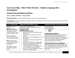 K&ndash;4 ELA Curriculum - Ware Public Schools