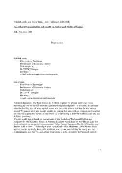 Agricultural Specialization and Health in Ancient and Medieval Europe