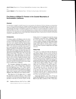 Fire History of White Fir Forests in the Coastal Mountains of