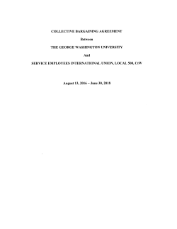 COLLECTIVE BARGAINING AGREEMENT Between THE GEORGE