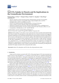 Soil CO2 Uptake in Deserts and Its Implications to the Groundwater