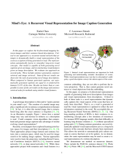 Mind`s Eye: A Recurrent Visual Representation for Image Caption