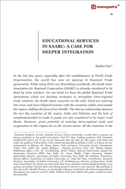 educational services in saarc: a case for deeper