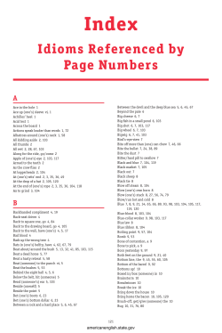 Idioms Referenced by Page Numbers