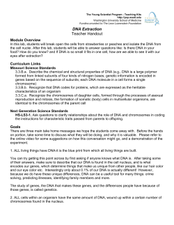 DNA Extraction Teacher Handout